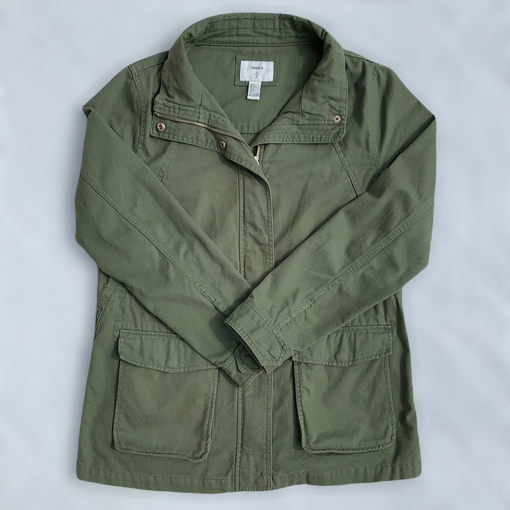 Forever 21 Army Green Utility Jacket
